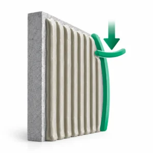 Controlled vertical stability and sag resistance in mortar