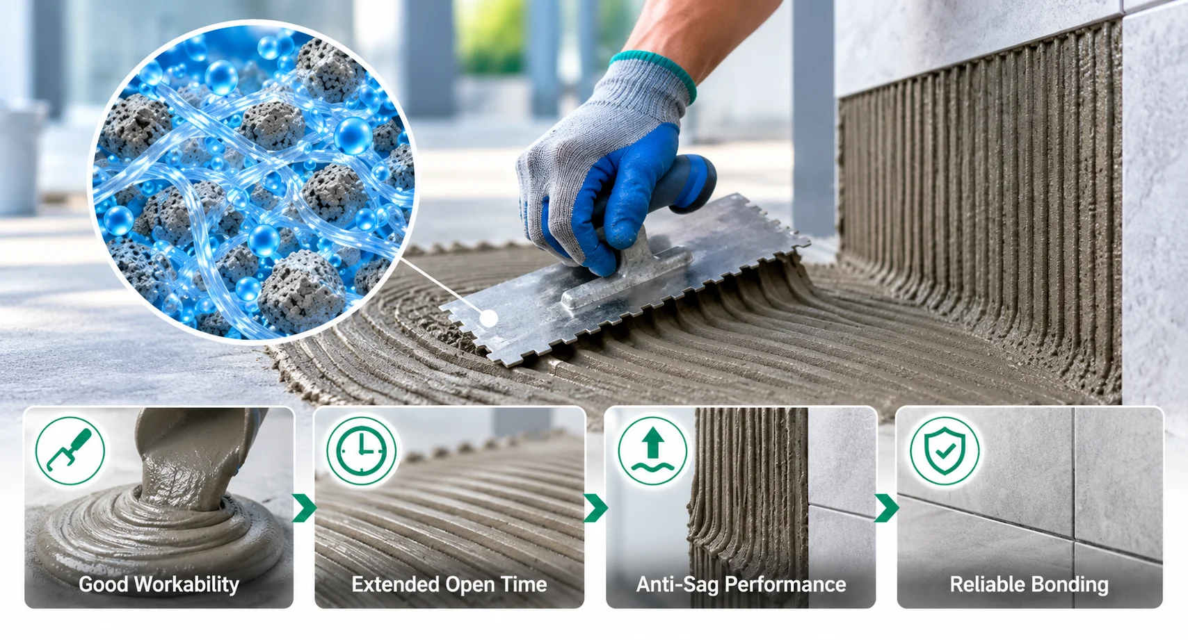 Balanced water and rheology improve application control