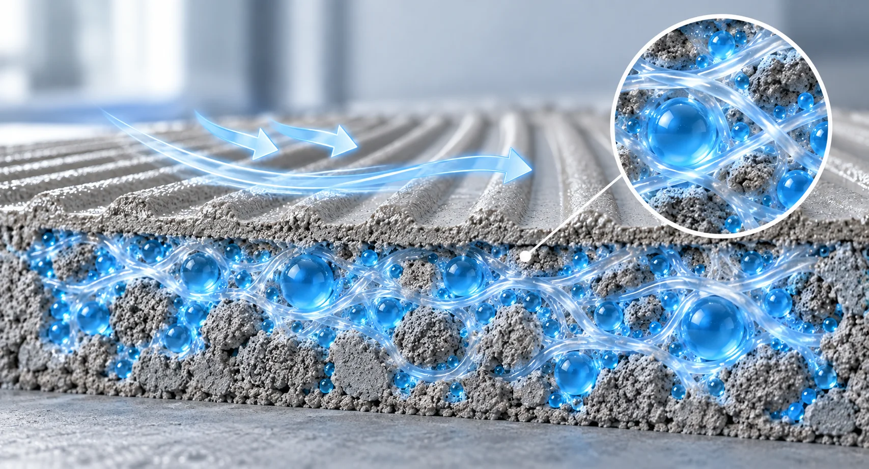 MHEC modifies viscosity, flow behavior and structural stability.