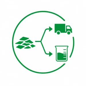 PCE Flake flexible supply and local PCE Liquid preparation icon